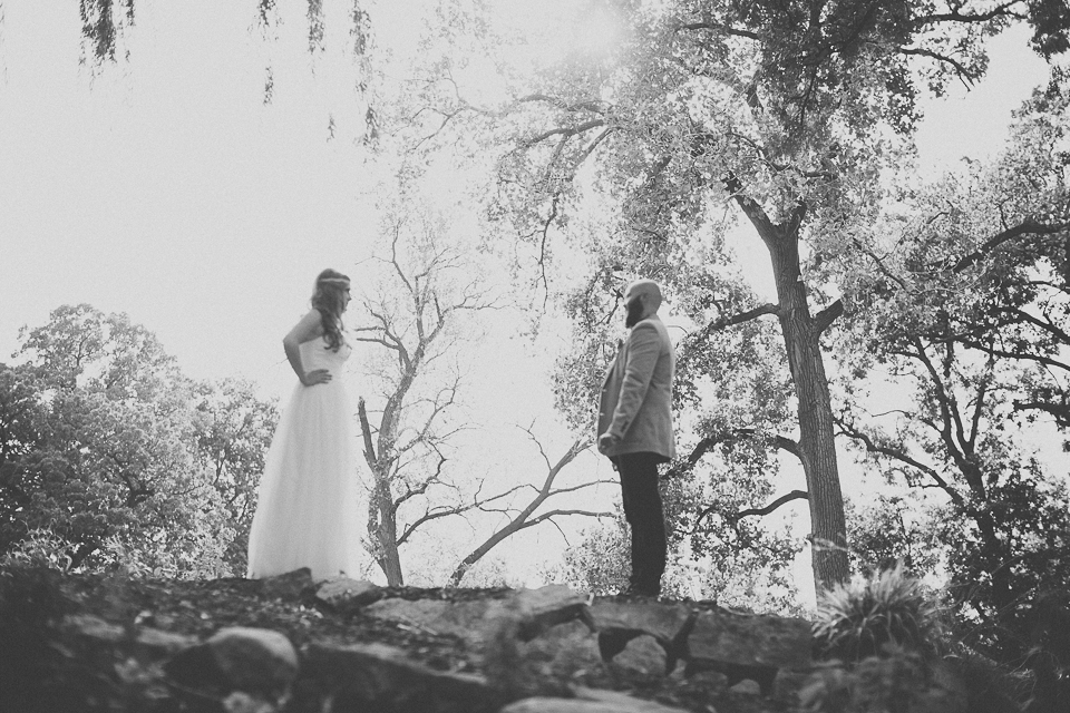 34 bride and groom atop a hill - Rural Chicago Wedding Photographer // Chantel + Chris