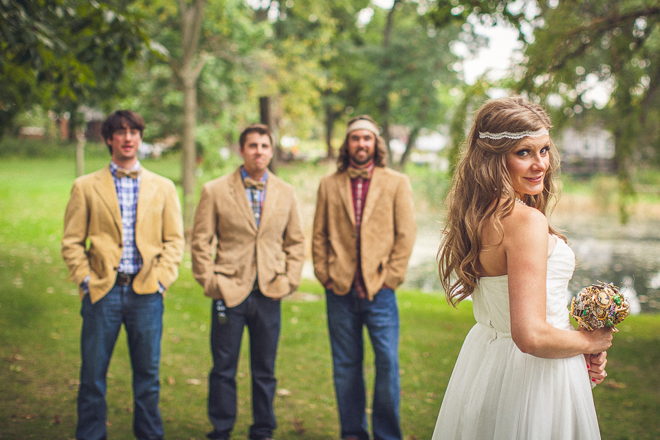 42 bride and broomsman - Rural Chicago Wedding Photographer // Chantel + Chris