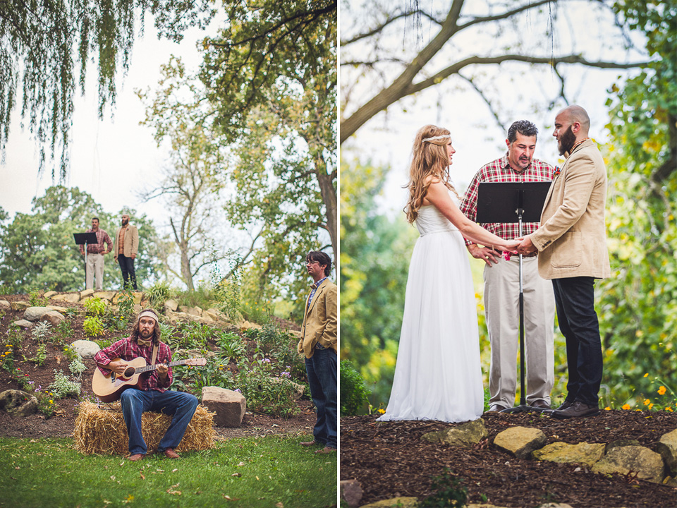 50 ceremony holding hands - Rural Chicago Wedding Photographer // Chantel + Chris