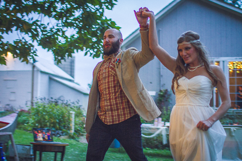 57 bride and groom intro - Rural Chicago Wedding Photographer // Chantel + Chris