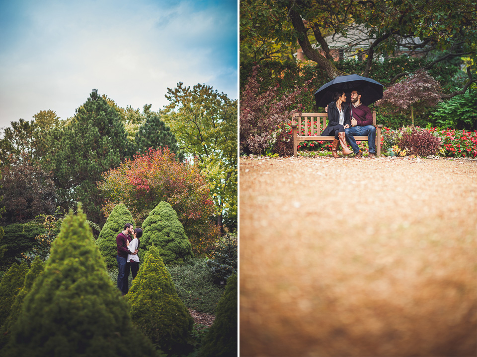 09 coule at a park during engagement session - Cassie + Jason >< Engagement Session at Cantigny Park