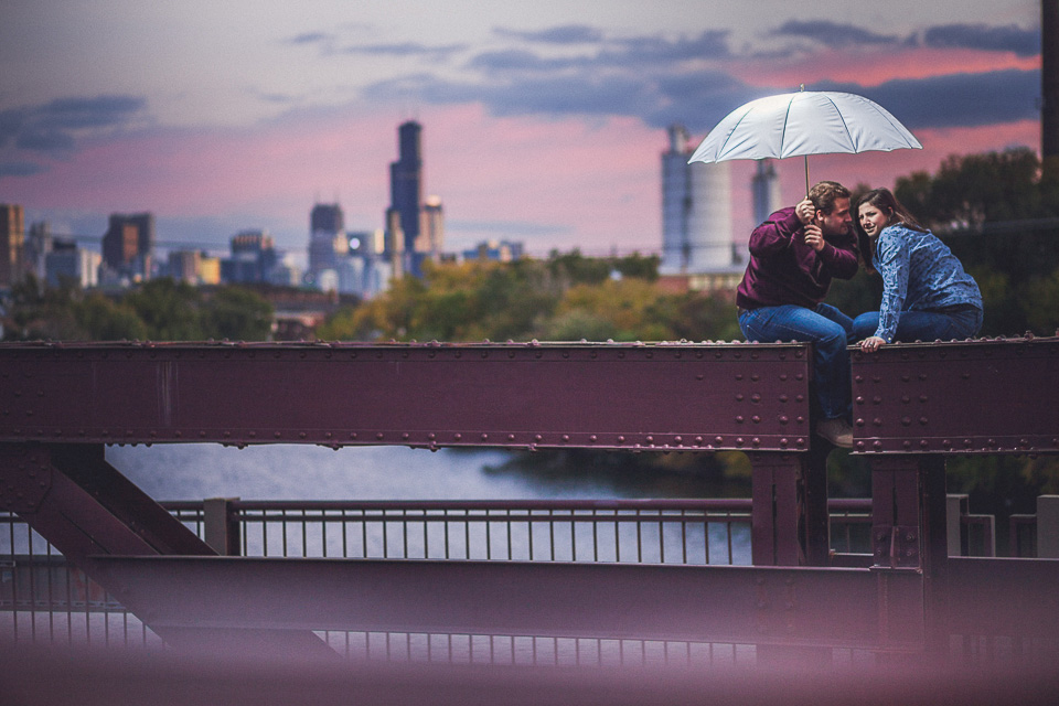 10 couple sitting on bridge1 - Why I Love Being a Chicago Photographer