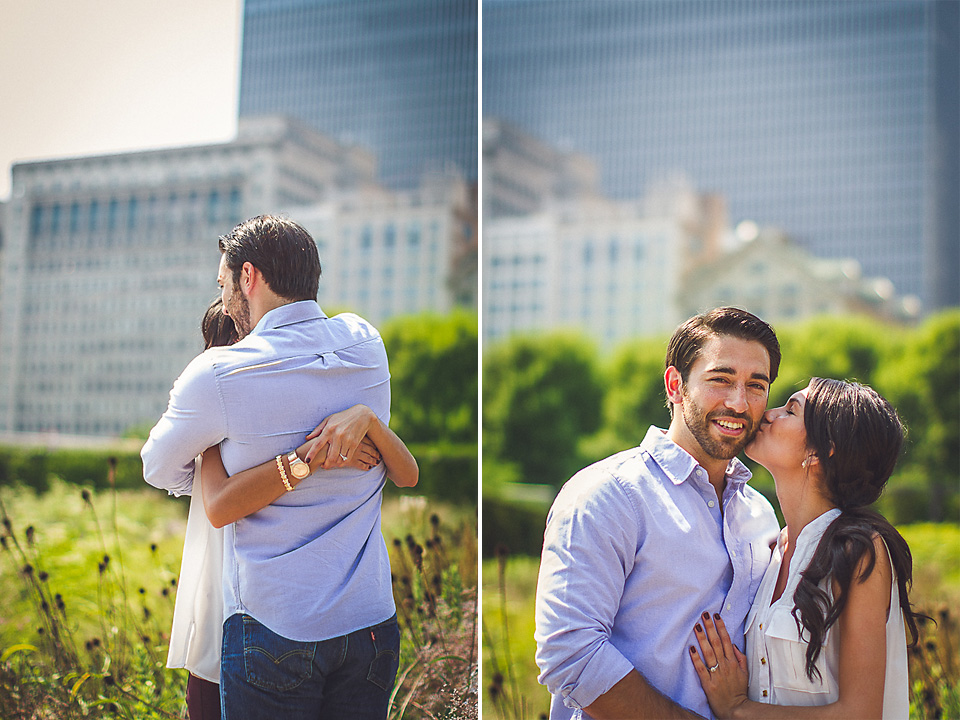 06 very happy couple after proposal in lurie garden - Surprise Wedding Proposal Downtown Chicago || Cassie + Jason