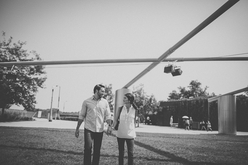 09 walking through millienium park - Surprise Wedding Proposal Downtown Chicago || Cassie + Jason