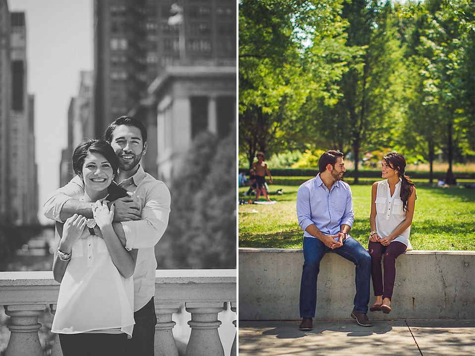 10 happy couple in millenium park chicago - Surprise Wedding Proposal Downtown Chicago || Cassie + Jason