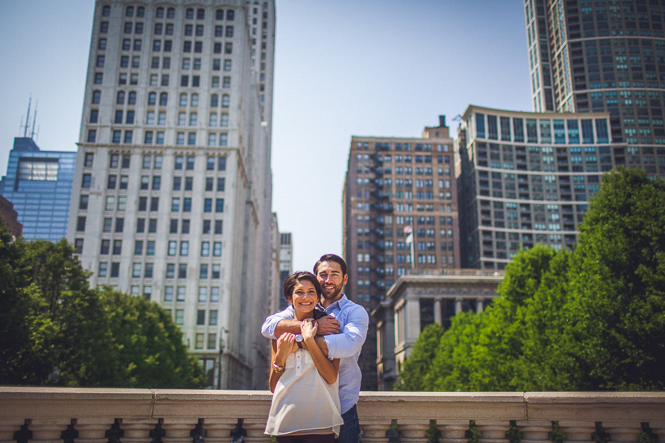 11 portrait of couple in millenium park chicago - Surprise Wedding Proposal Downtown Chicago || Cassie + Jason