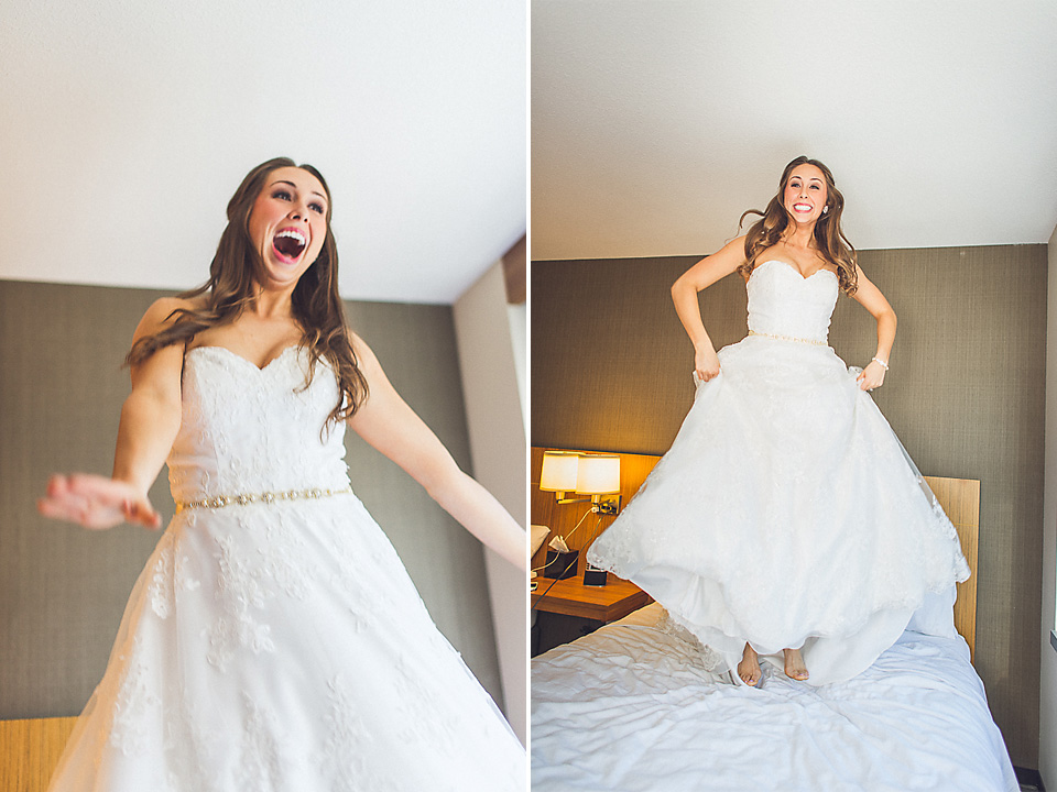 18 bride jumping - Downtown Chicago Wedding Photography // Mandy + Tim