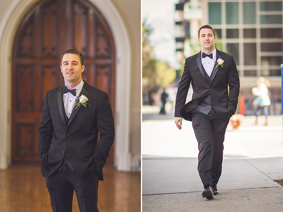 24 3 groom portrait indoors - Downtown Chicago Wedding Photography // Mandy + Tim