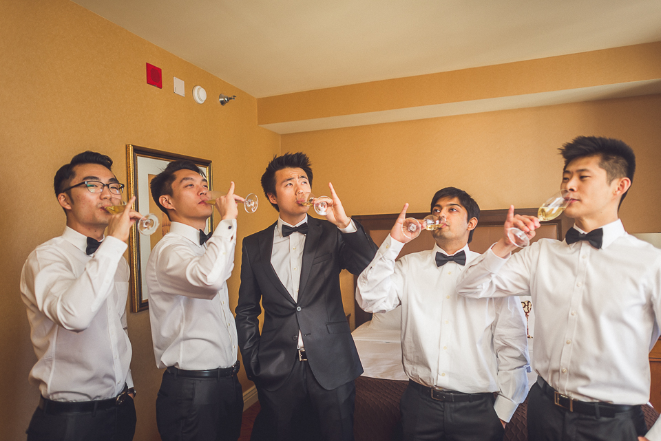 13 groom and friends being silly - Michael + Haley // Chicago Wedding Photographer - Intercontinental Hotel