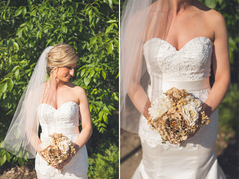 19 bride and her flowers - Sam + Jason // Chicago Wedding Photographer