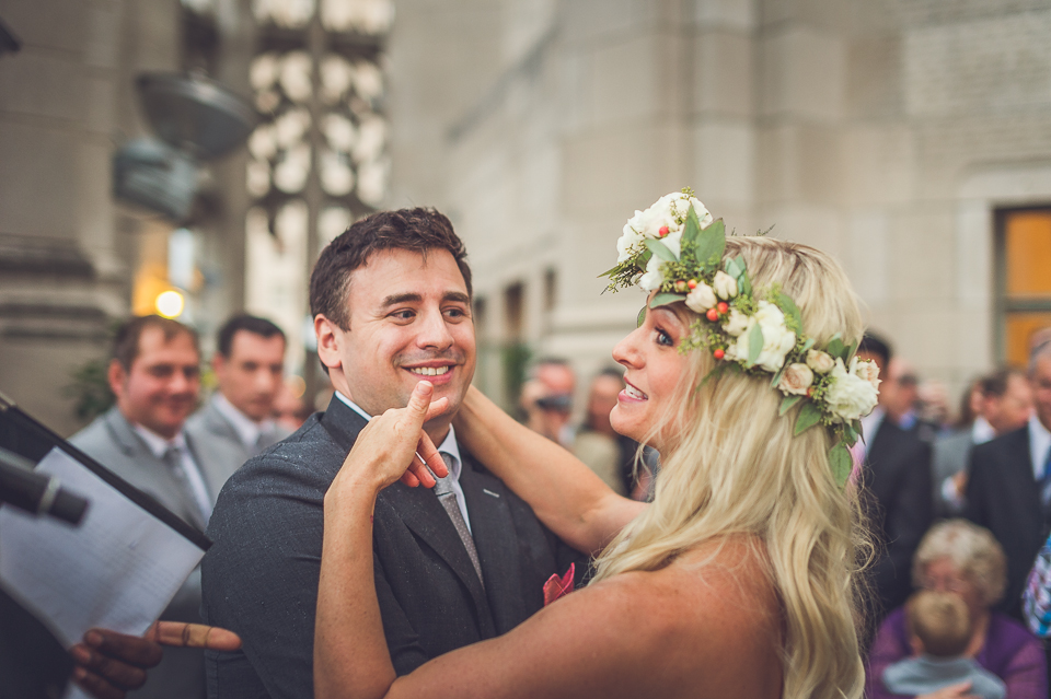 42 happy bride during wedding - Documentary Wedding Photographer in Chicago // Lynsey + Eric