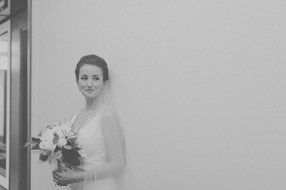 05 black and white bridal portrait - Downtown Chicago Wedding Photographer // Bart + Sanda