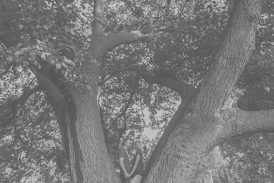 09 black and white with tree - Chicago Sunrise Engagement Session // Lyuda + Tyler