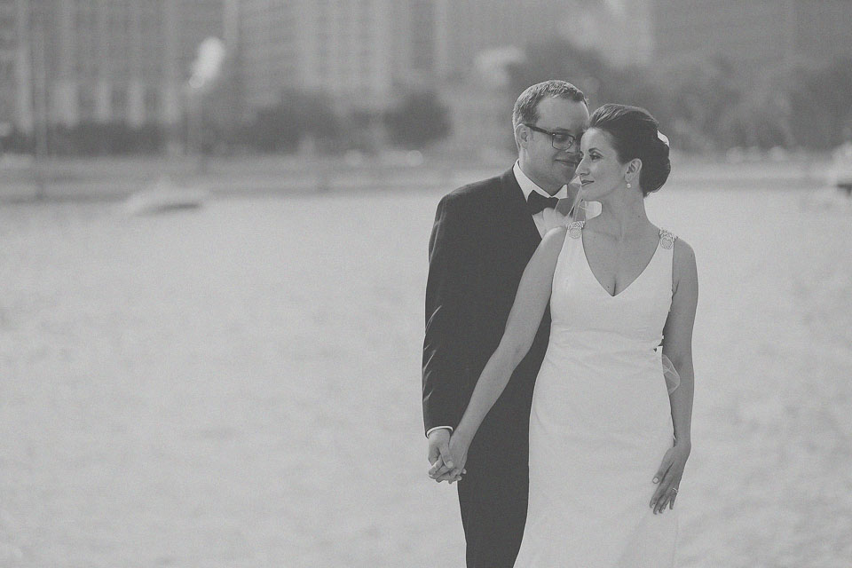 19 black and white bridal portrait - Downtown Chicago Wedding Photographer // Bart + Sanda