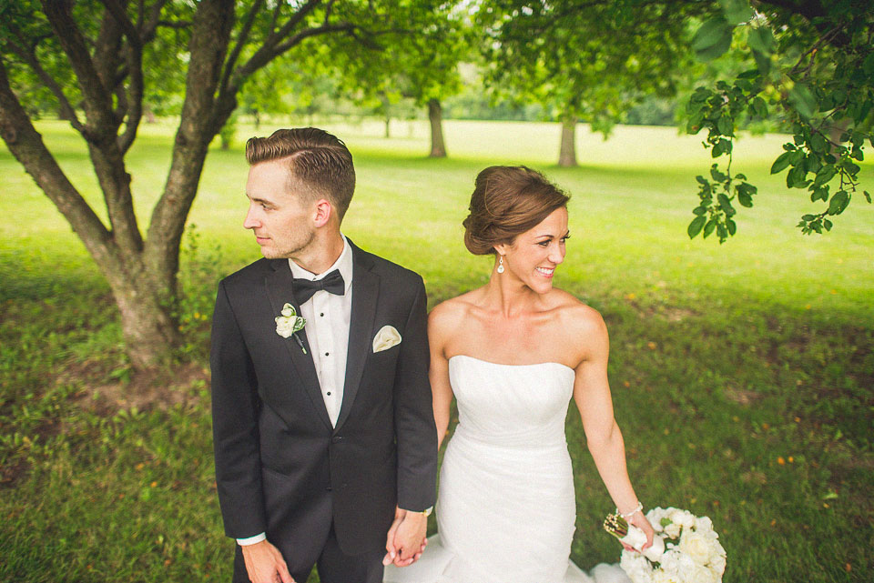 28 bride and groom under a tree - Omaha Wedding Photography // Andy + Nicole