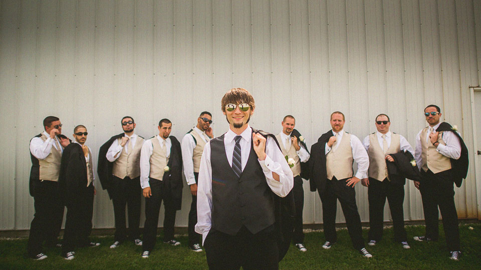 24 groomsmen at wedding - Wedding Photography near Chicago // Karen + Karl