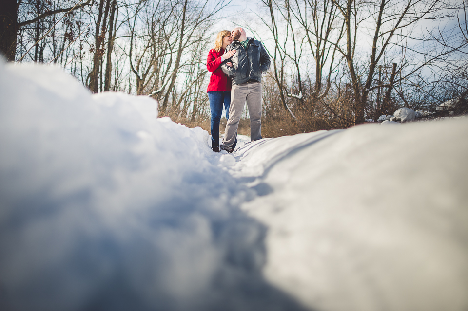 05 creative engagement photography - Winter Engagement Photos in Waterfall Glen // Gintare + AJ