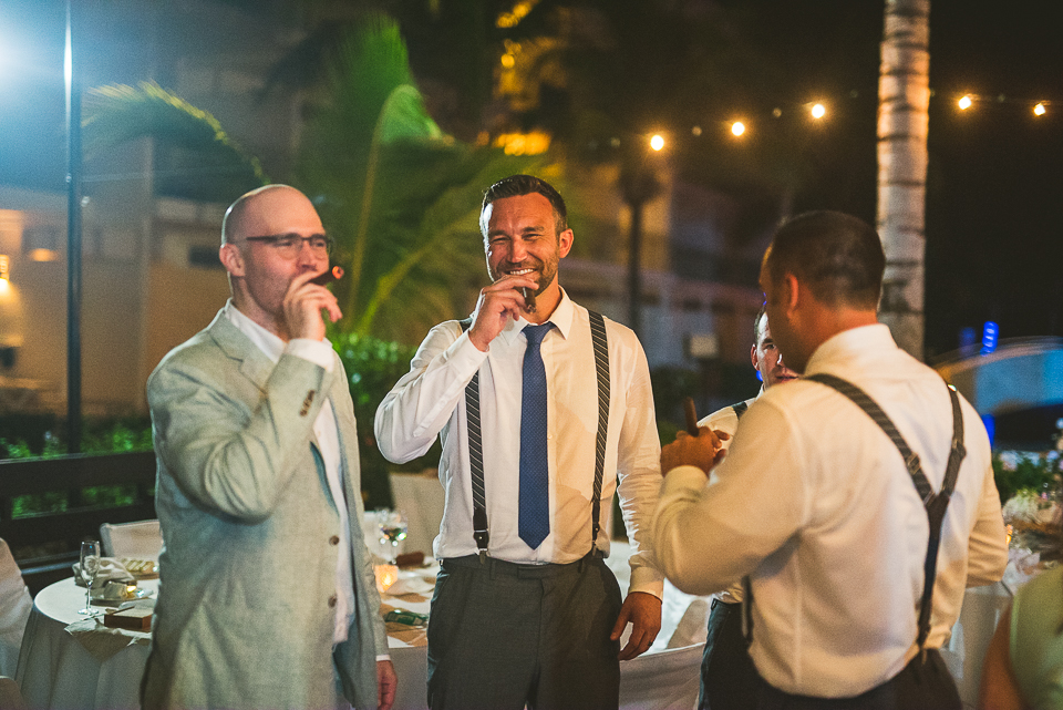 102 groom having fun at wedding - Kindal + Mike's Cancun Mexico Wedding