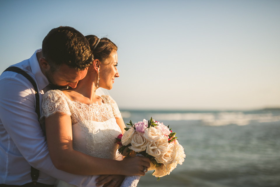 68 bridal portraits by the water - Kindal + Mike's Cancun Mexico Wedding