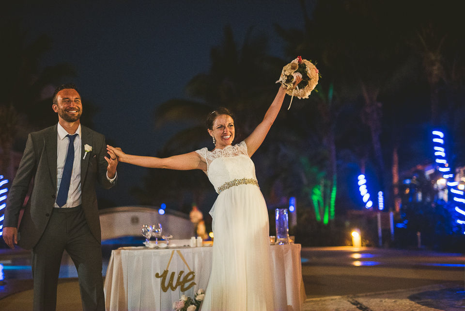 89 bride and groom at wedding - Kindal + Mike's Cancun Mexico Wedding