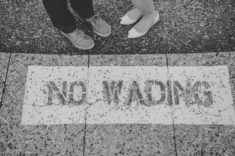 12 no wading sign - Colleen + Chris // Creative Couples Photography