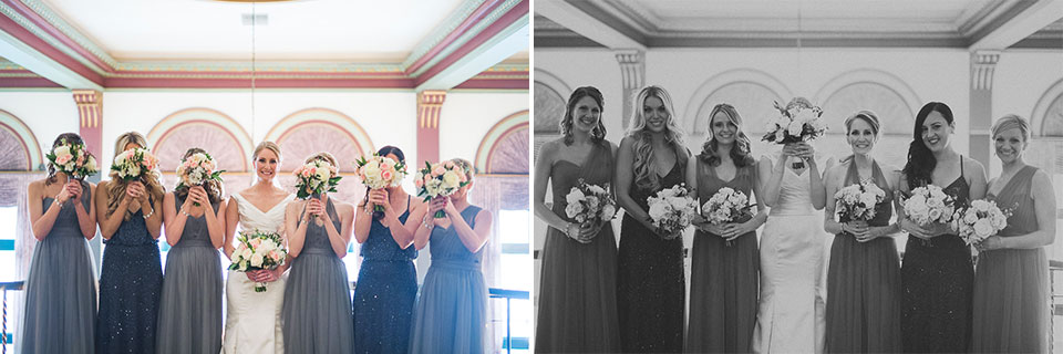 28 composite of bridal party - Chicago Wedding Photographers // Jessica + Glenn