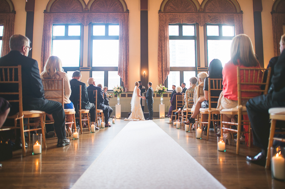 35 wedding ceremony at germania place - Chicago Wedding Photographers // Jessica + Glenn
