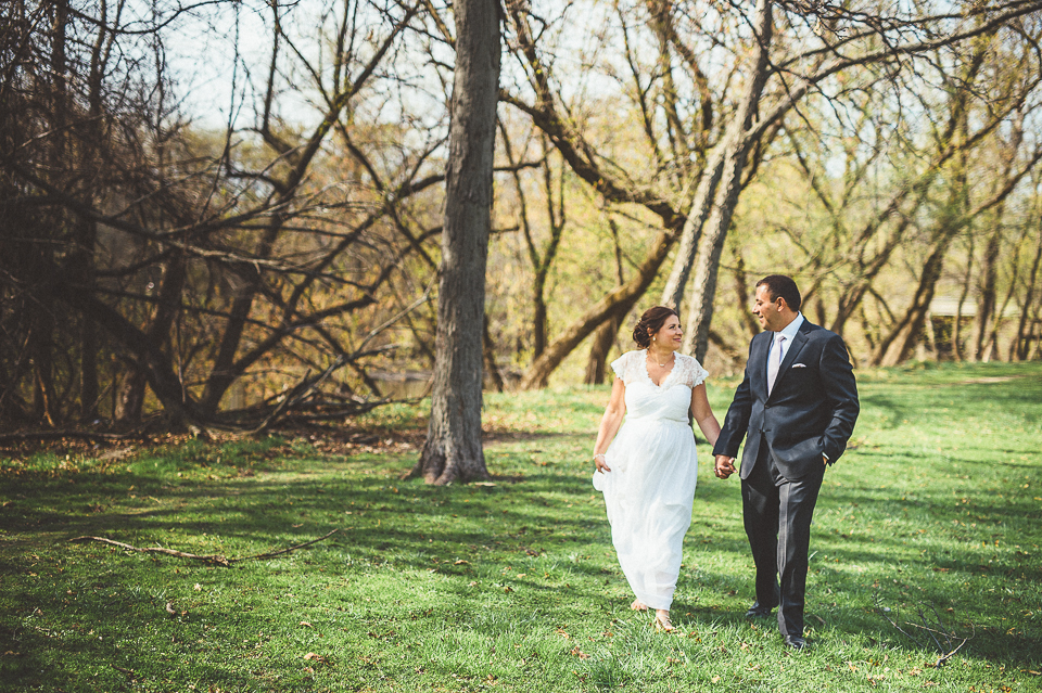 10 bride and groom portraits in the woods - Carla + Dan // Chicago Wedding Photographer