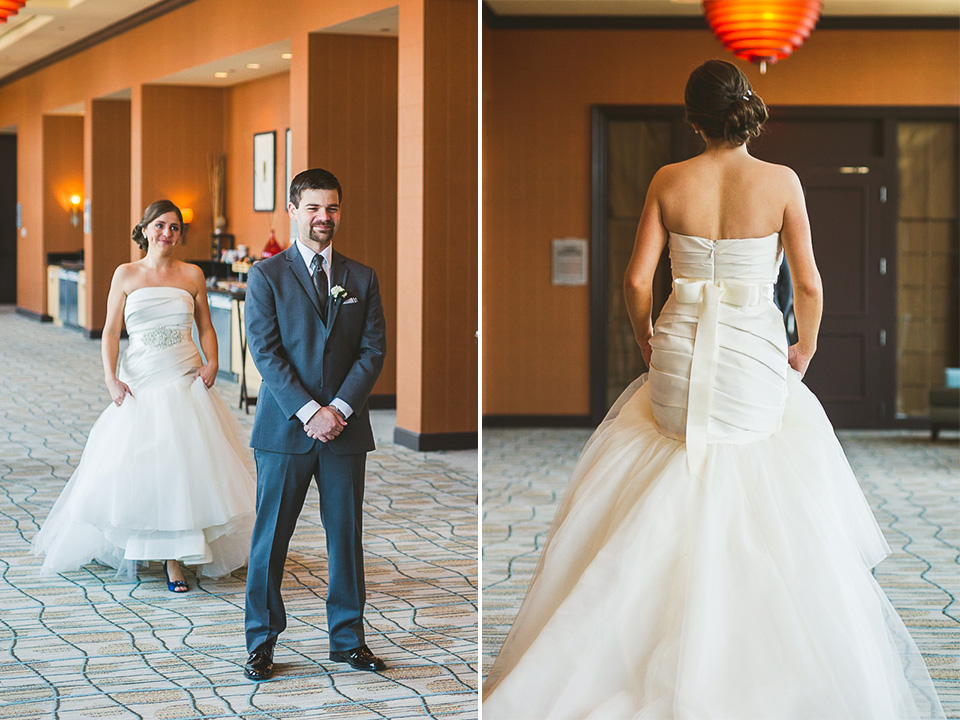 16 bride coming to groom - Mandy + Brian // Chicago Wedding Photographer