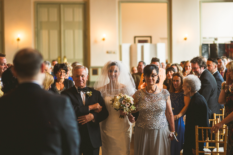 20 bride coming down the isle - Pam + Vinny // Chicago Wedding Photographer