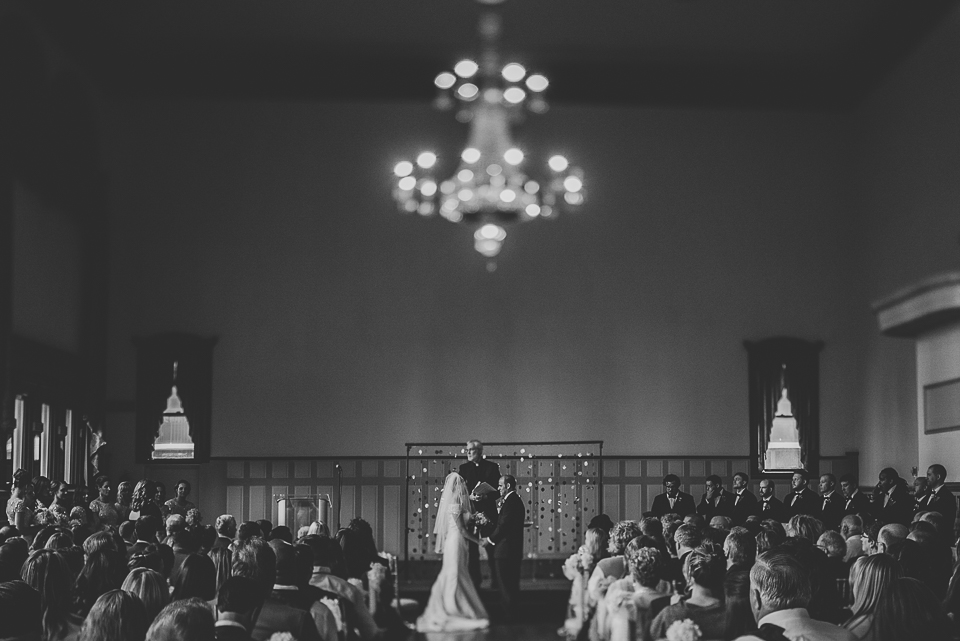 22 black and white tilt of wedding - Pam + Vinny // Chicago Wedding Photographer