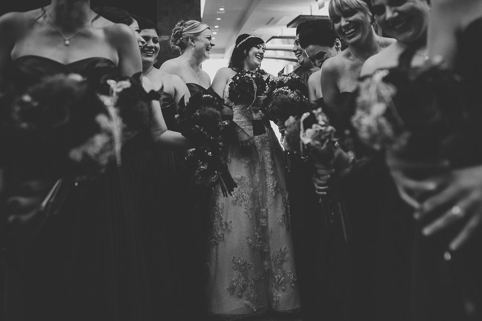 29 bridesmaids having fun - Tami + Matt // Chicago Wedding Photographer
