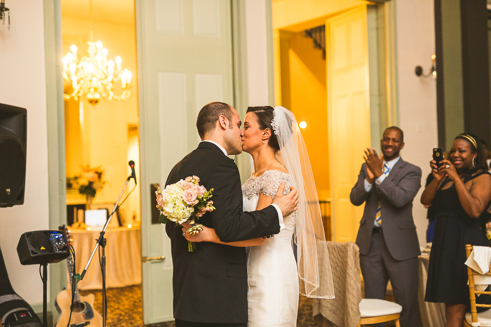 33 bride and groom kiss - Pam + Vinny // Chicago Wedding Photographer