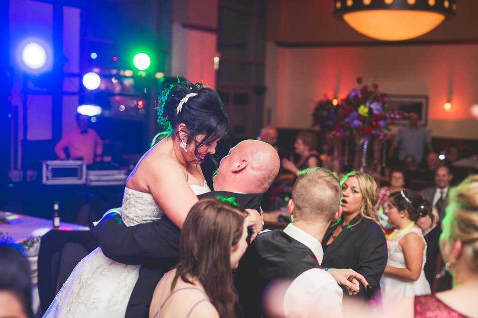 70 bride and groom having fun - Tami + Matt // Chicago Wedding Photographer