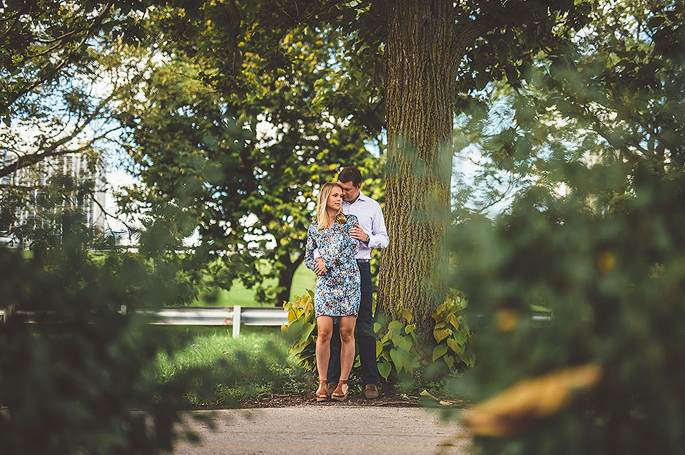 08 engagement portrait in chicago - Stephanie + Zack // Lincoln Park Lily Pond Engagement Photos in Chicago