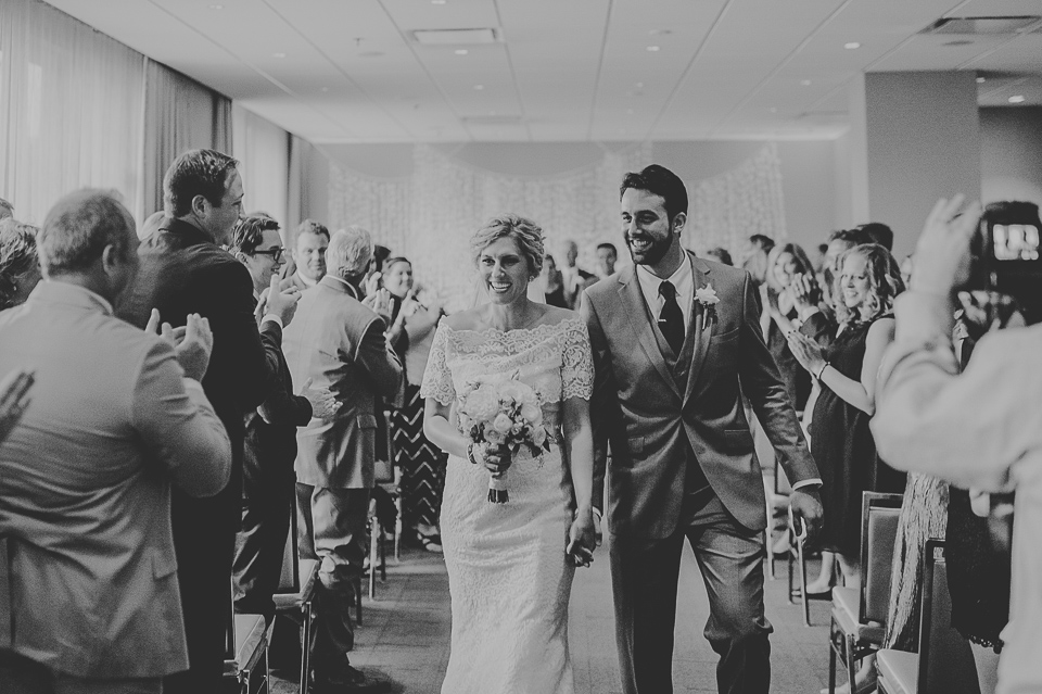 40 recession in black and white - Jay + Callie // Downtown Chicago Wedding Photographer