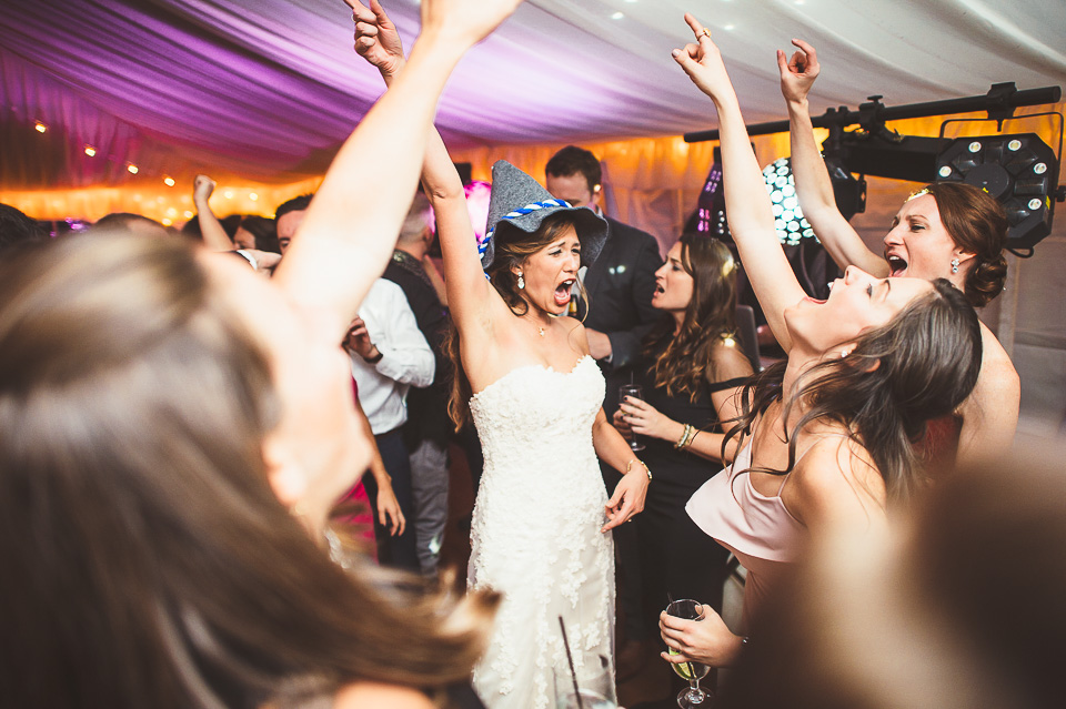 119 bride partying - Mandy + Mike // Stouts Island Lodge Wedding Photographers