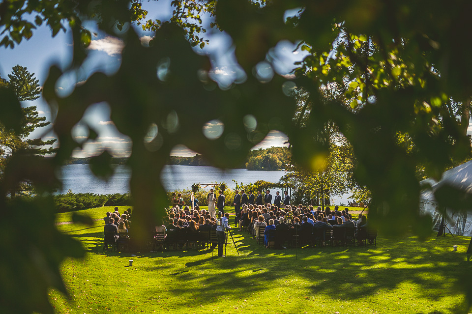 49 ceremony from a tree - Mandy + Mike // Stouts Island Lodge Wedding Photographers