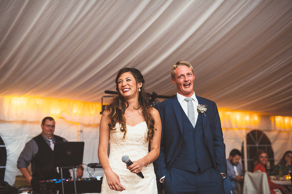 90 bride and groom speech - Mandy + Mike // Stouts Island Lodge Wedding Photographers