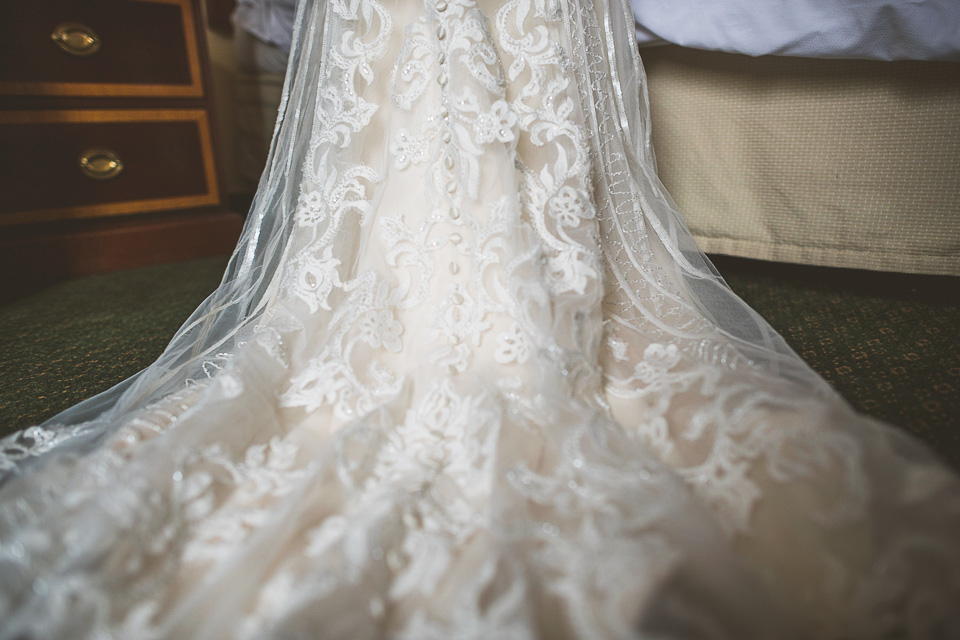 09 dress details - Lindsey + Jack // Chicago Suburb Wedding Photography