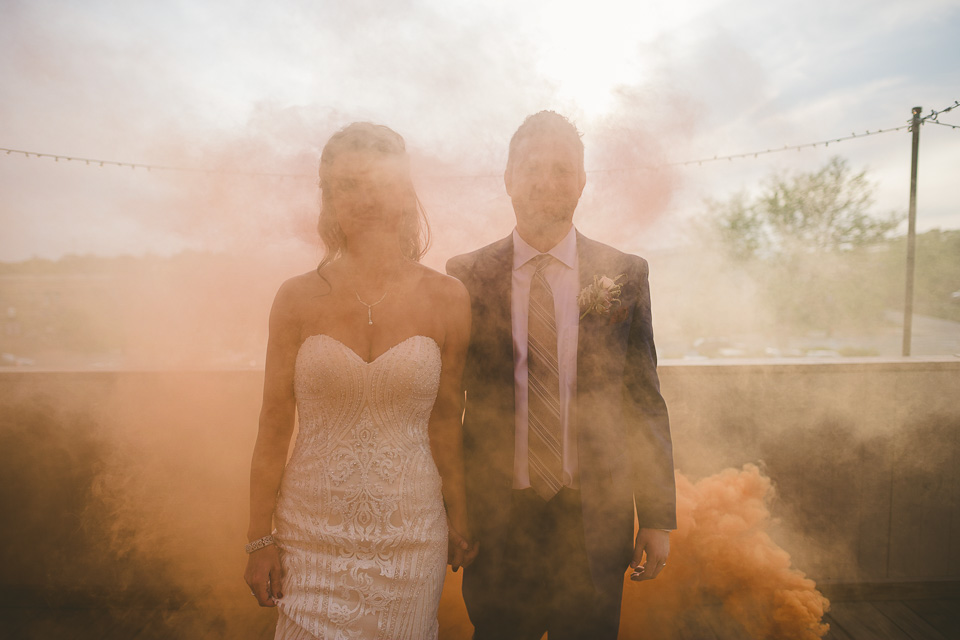 100 smoke bomb portraits - Lindsey + Jack // Chicago Suburb Wedding Photography