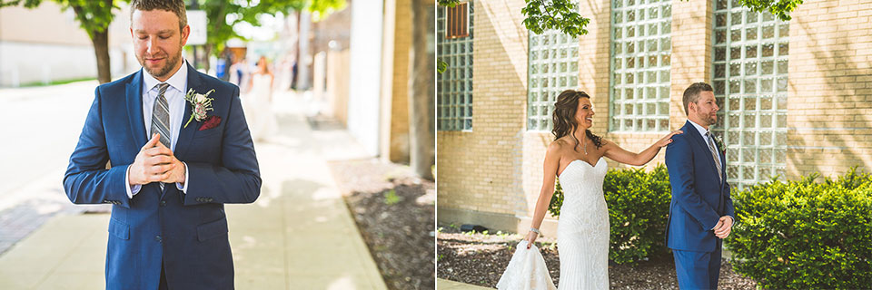 23 first look - Lindsey + Jack // Chicago Suburb Wedding Photography