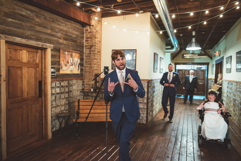 34 grooms brother walking down the isle - Lindsey + Jack // Chicago Suburb Wedding Photography