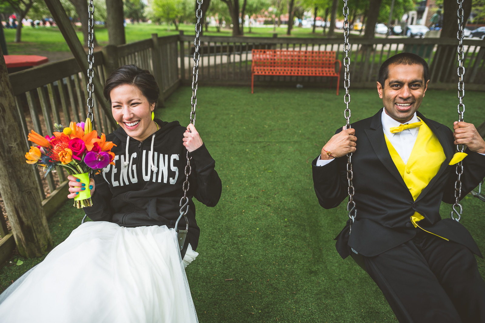 39 fun wedding photos in chicago - Jackie + Raj // Chicago Wedding Photography at Floating World Gallery