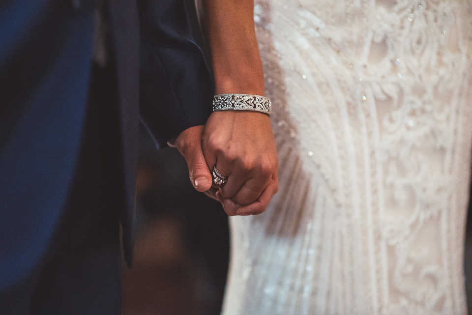 41 holding hands at wedding ceremony - Lindsey + Jack // Chicago Suburb Wedding Photography