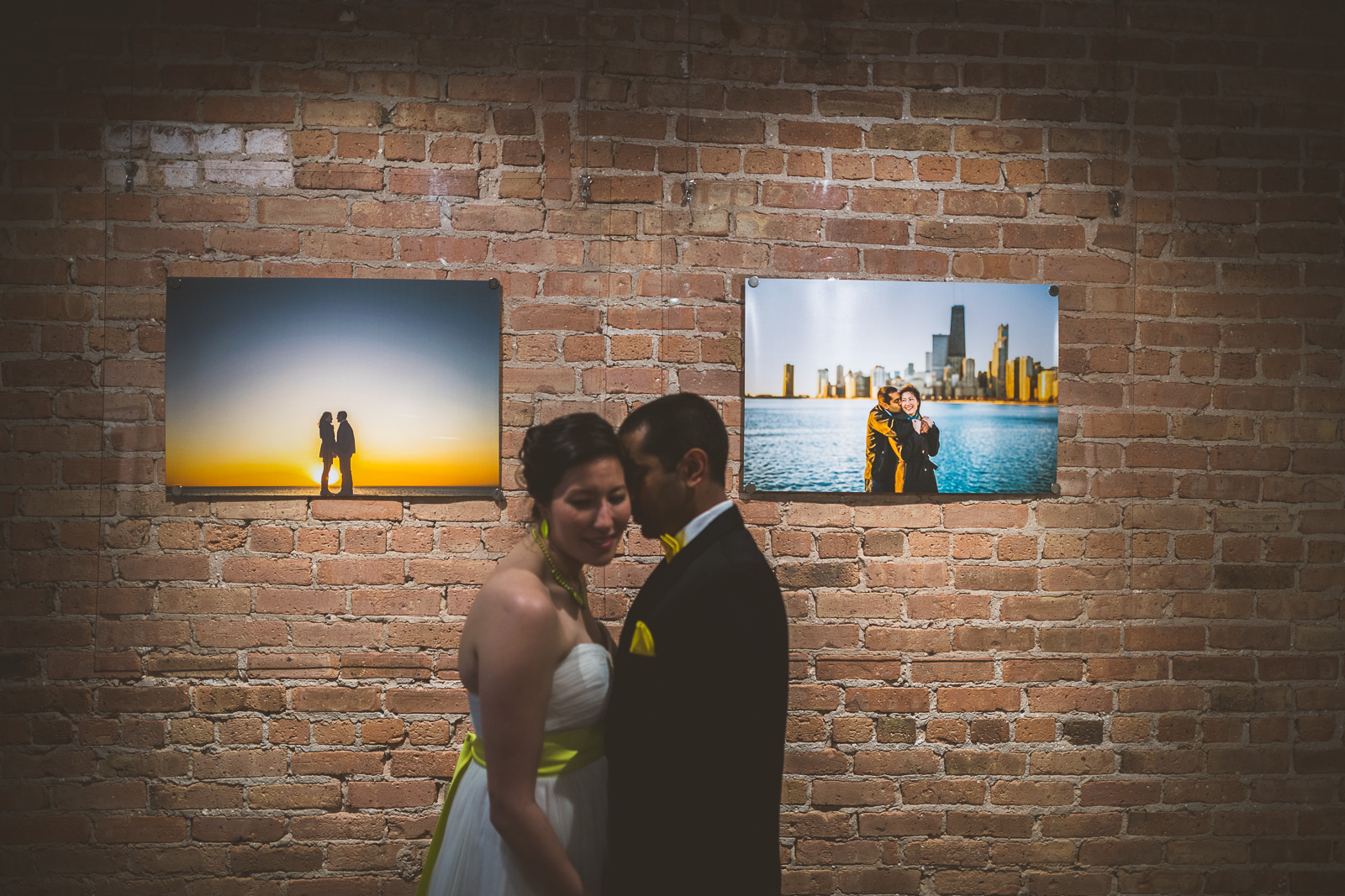 50 bride and groom at floating world gallery - Jackie + Raj // Chicago Wedding Photography at Floating World Gallery