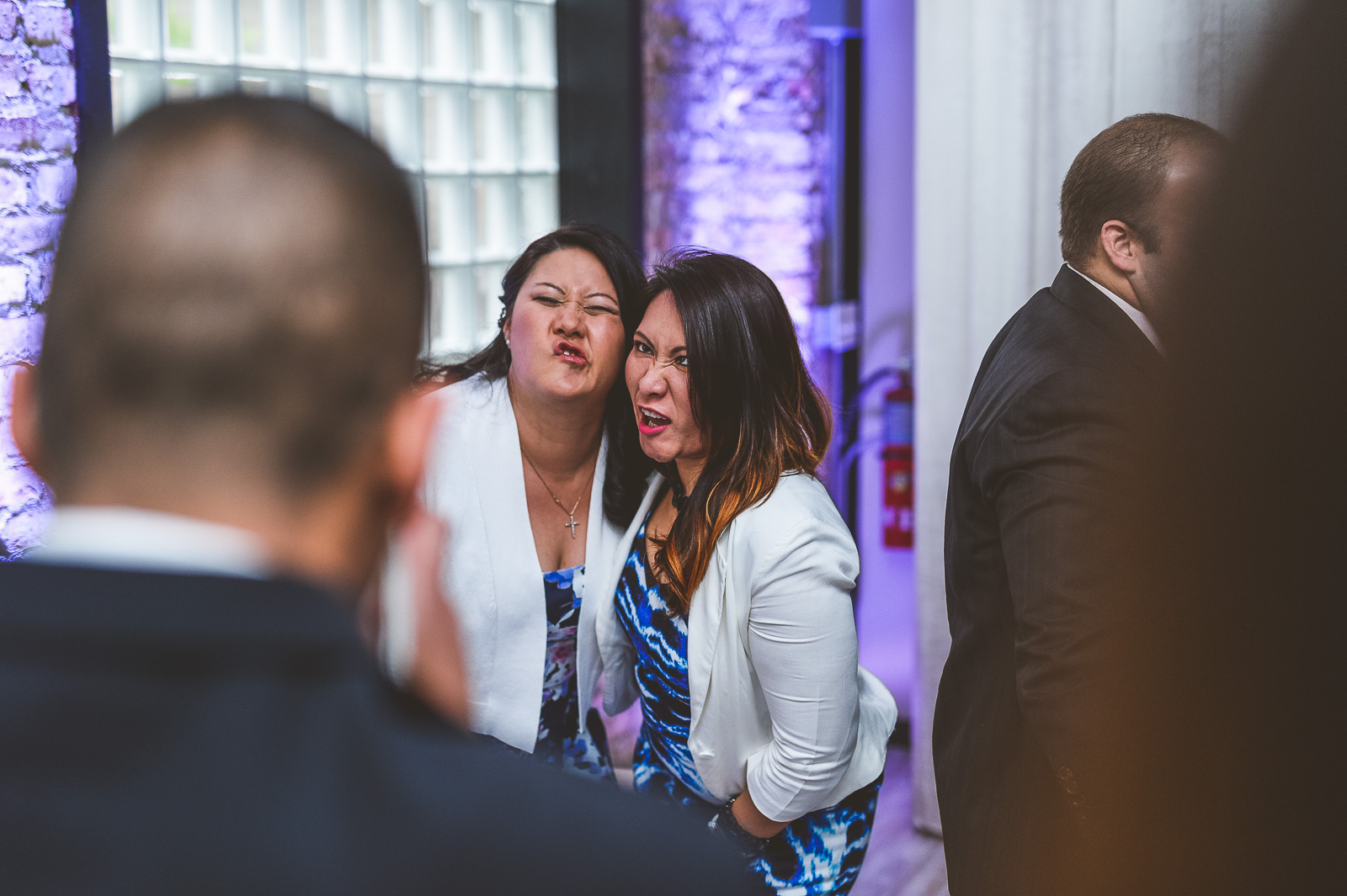 61 funny faces - Jackie + Raj // Chicago Wedding Photography at Floating World Gallery