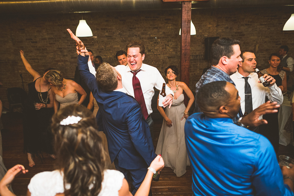 78 groom dancing - Lindsey + Jack // Chicago Suburb Wedding Photography