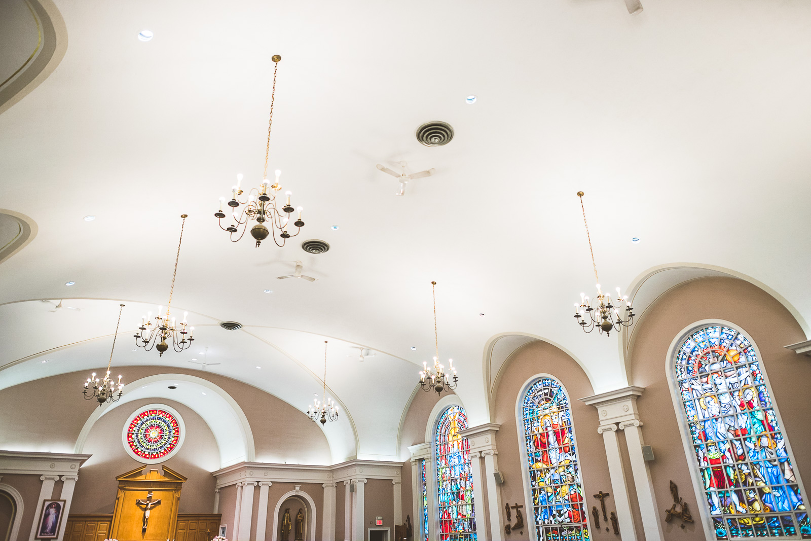 27 inside church ceiling - Kristina + Dave // Wedding Photographer in Chicago