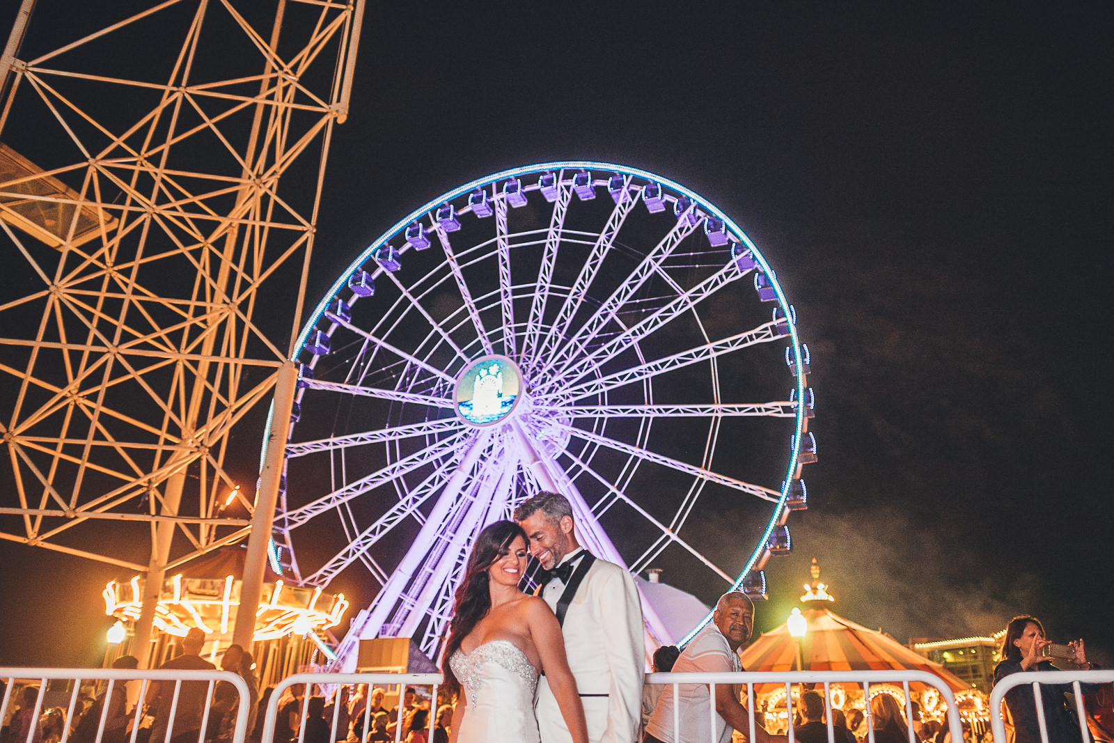 141 night portraits - Marisa + Chris // Chicago Wedding Photos at Navy Pier Crystal Garden